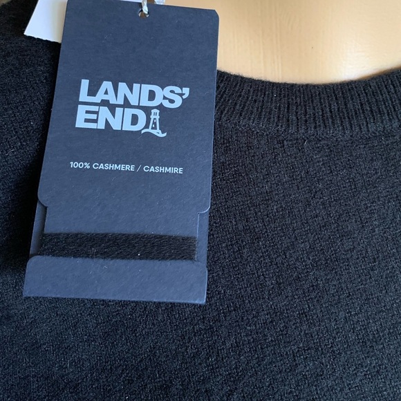 LANDSEND Women's Petite Cashmere Crew Neck Sweater - Picture 3 of 5